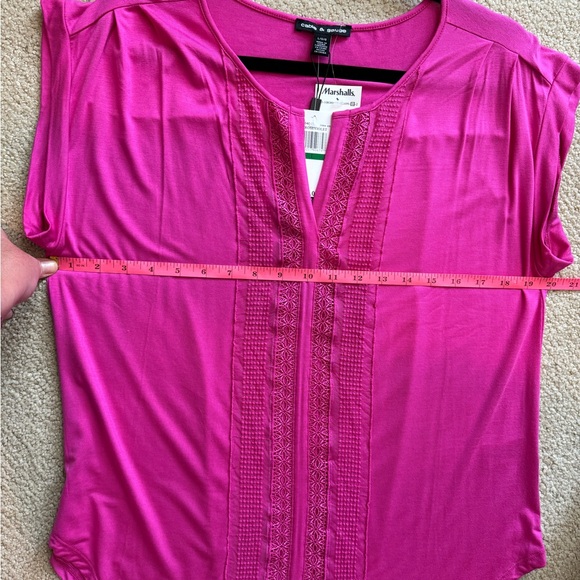 Cable and Gauge pink blouse top pink new with tags large! - Picture 7 of 7